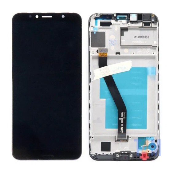 TOUCH+DISPLAY+FRAME HUAWEI Y6 2018 PRETO (SERVICE PACK 02351WLJ)  